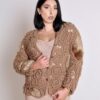 Jas van 50% wol en 50% alpaca - Beige (M-L) Bonte van Max Mara