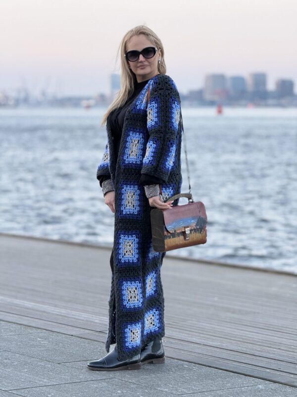 Long Crochet Cardigan Vest for Women – Boho Knitted Open Front Sweater, Lightweight Summer Layer