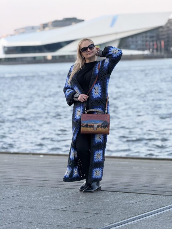 Long Crochet Cardigan Vest for Women – Boho Knitted Open Front Sweater, Lightweight Summer Layer