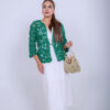 Crochet zomer Jas van 80% Katoen en 20 % Viscose - Groen (M-L)