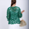 Crochet zomer Jas van 80% Katoen en 20 % Viscose - Groen (M-L)