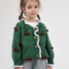 Kinderen cardigan  Kersen 80% wol  en 20% pa - Grone( 4-5 jaar)
