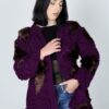 Jas van 50% wol en 50% alpaca - Donker Paars (M-L)