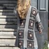 Cardigan van Handgemaakte 70% Mohair 30 Merino Wol - Grijs