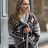 Cardigan van Handgemaakte 70% Mohair 30 Merino Wol - Grijs