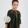 Kinderjurk met Handmade borduurwerk Bloemen & Lieveheersbeestje    (5-6 jaar) Handmade