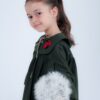 Kinderjurk met Handmade borduurwerk Bloemen & Lieveheersbeestje    (5-6 jaar) Handmade