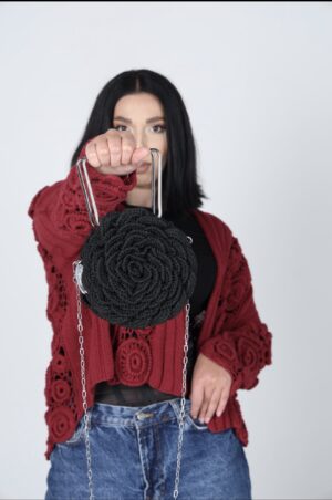 screenshot-14 Luxury Handmade Crochet Rose Bag – Black Floral Crossbody Purse – Artisan Handcrafted Round Evening Bag – Unique Statement Bag – Amsterdam Boutique Gift for Women
