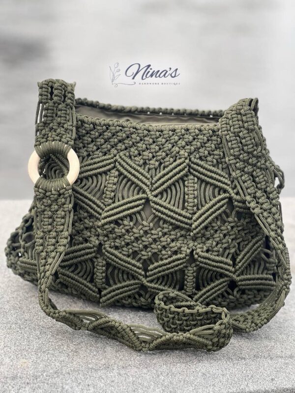 Exclusief  Handmade  schouder Tas Macramé