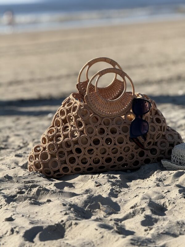 Handmade Summer Bag - Boho, Strand en Stro Stijl – Uniek & Natuurlijk