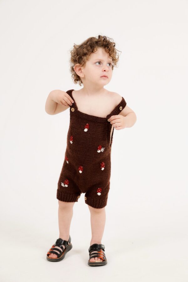 Kinderen paardenstoel  huispak   en vest  80% wol  en 20% alpaca - bruin ( 2-4 jaar)