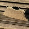 Vintage stijl    Unieke  Clutch met Antieke kleur metaal sluiting   Handmade Macramé