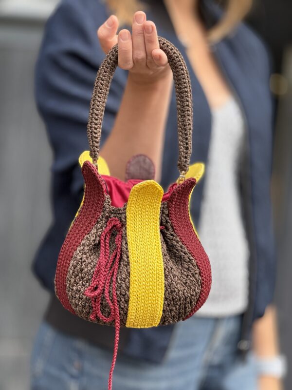 Exclusieve   Unieke  Croche Tulp Tas Handmade