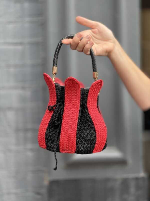 Exclusief   Unieke Tulp Croche Tas