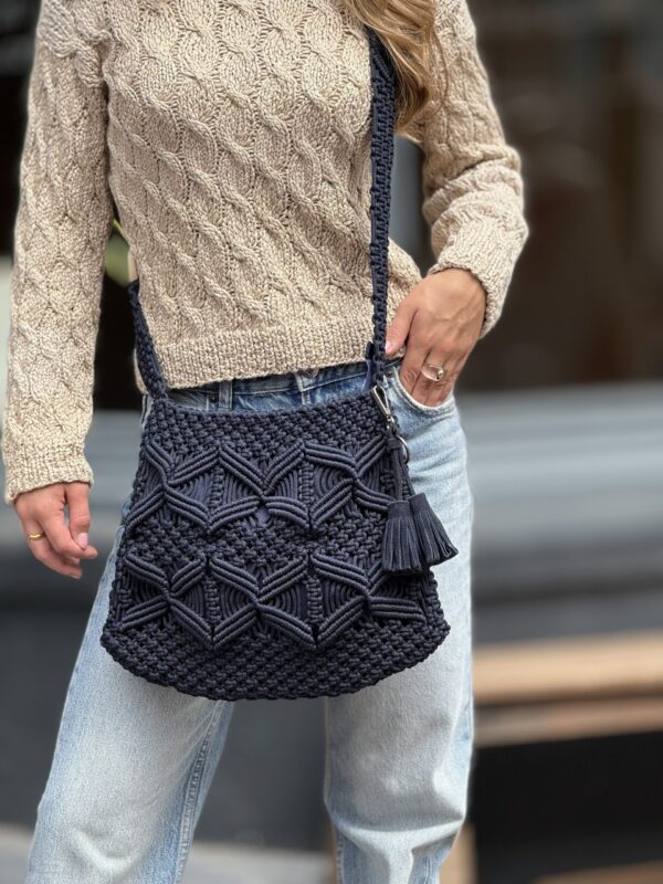 Exclusief  Handmade  schouder Tas Macramé