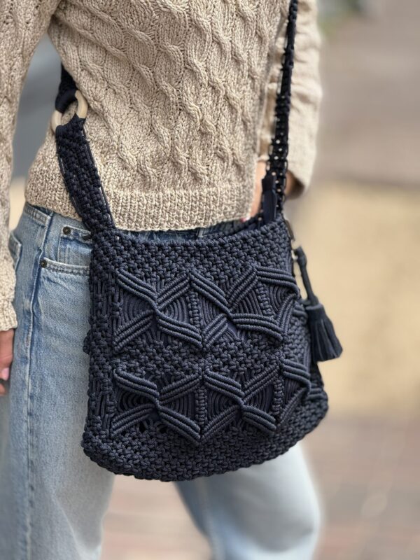 Exclusief  Handmade  schouder Tas Macramé