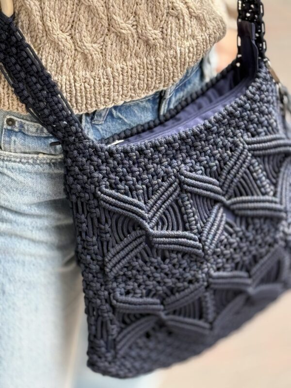 Exclusief  Handmade  schouder Tas Macramé