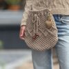 Exclusief  Handmade Tas Macramé Crème Kleur