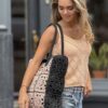 Strand Tas Van Biologie Raffia 
Handmade Zwart en Crème Kleur
