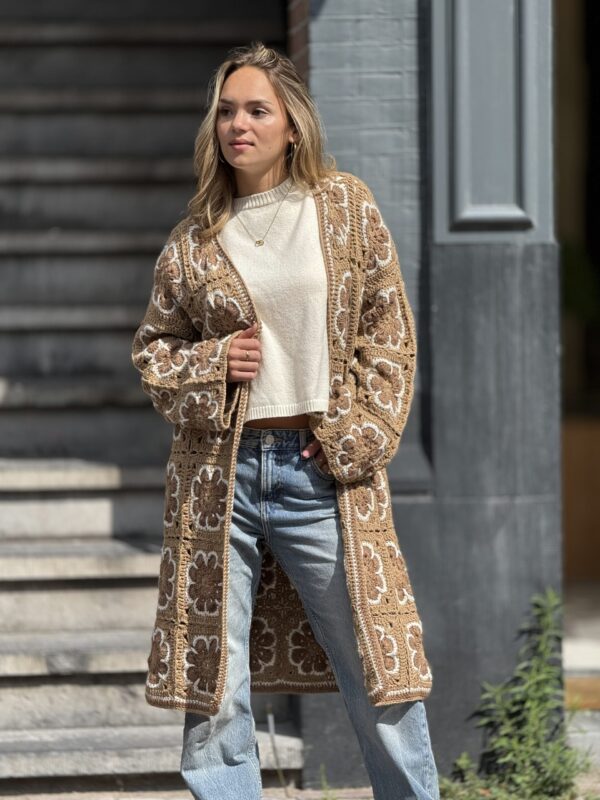 img_8687-2 Cardigan van Handgemaakte 80% Wol 20% Cashmere - Crème Beige