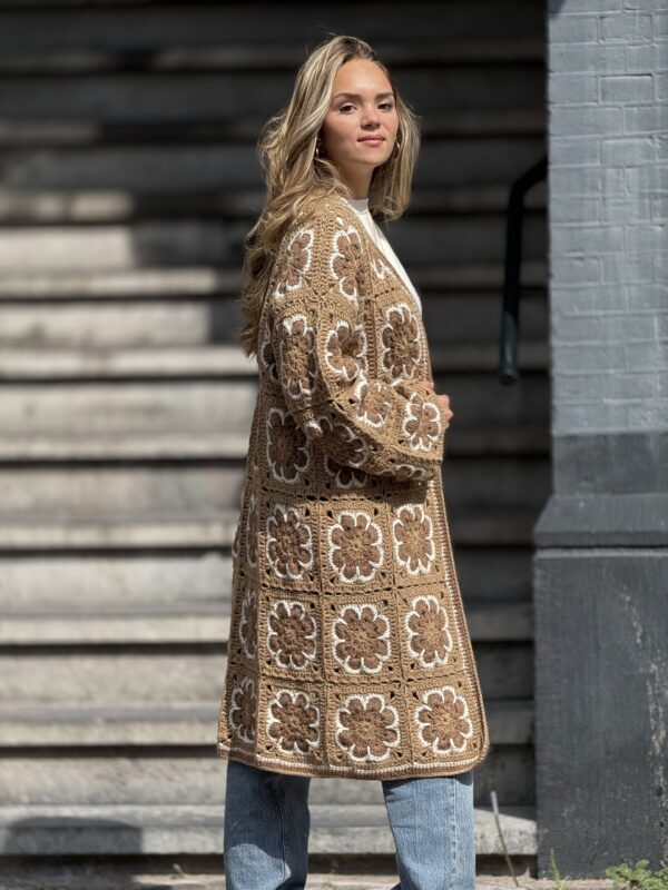 img_8689-2 Cardigan van Handgemaakte 80% Wol 20% Cashmere - Crème Beige