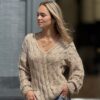 Blouse met  V Hals Gedraaid van Italiaanse Katoen & Viscose 
Handmade 

Crème Kleur ( M-L) kopie