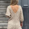 Blouse met  Ronde Hals voor V Hals voor de rug 
Gedraaid van Italiaanse Katoen & Viscose 
Handmade 

Crème Kleur ( S-M-L)