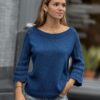 Blouse  Handgemaakt  van   70%  Italiaanse Merino Wol  30% Cashmere
