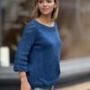Blouse  Handgemaakt  van   70%  Italiaanse Merino Wol  30% Cashmere