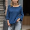Blouse  Handgemaakt  van   70%  Italiaanse Merino Wol  30% Cashmere