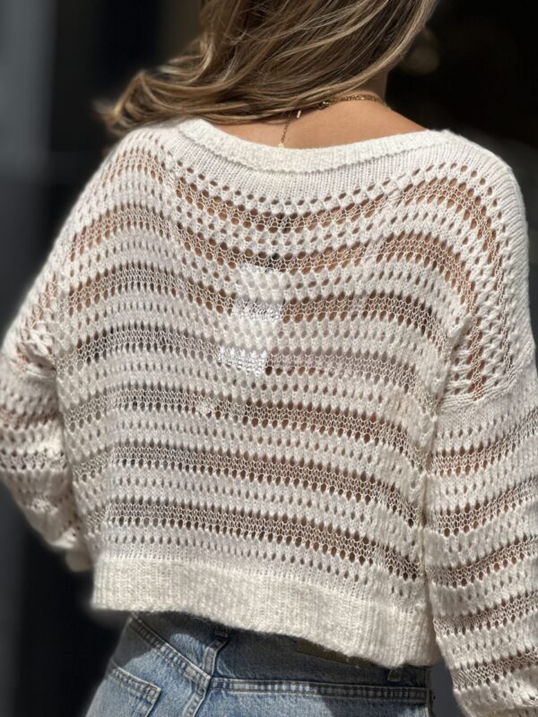 Blouse  Handgemaakt 50%  Italiaanse Viscose Wol  50% Mohair  
 Gehaakt ( S-M)