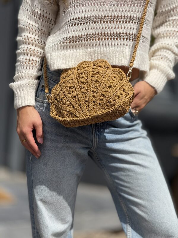 Exclusief   Unieke Tas Gehaakte van Biologie Raffia Garen 
  (Handmade)