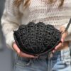 Exclusief   Unieke Tas Gehaakte van Biologie Raffia Garen 
  (Handmade)