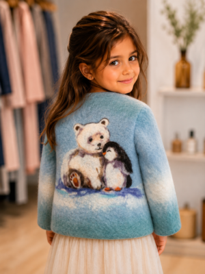 Handgemaakte Merinowol Kleding voor Kinderen | Luxe & Ambacht Vilt  leftijd  3-4 jaar