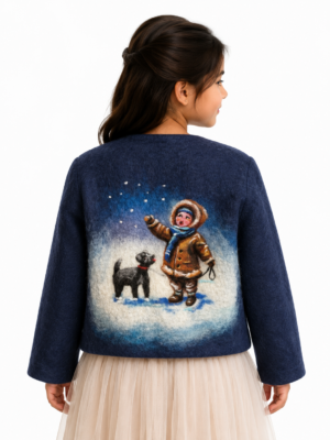 Handgemaakte  Jas Merinowol Kleding voor Kinderen | Luxe & Ambacht Vilt  leftijd  12 tot 14 jaar