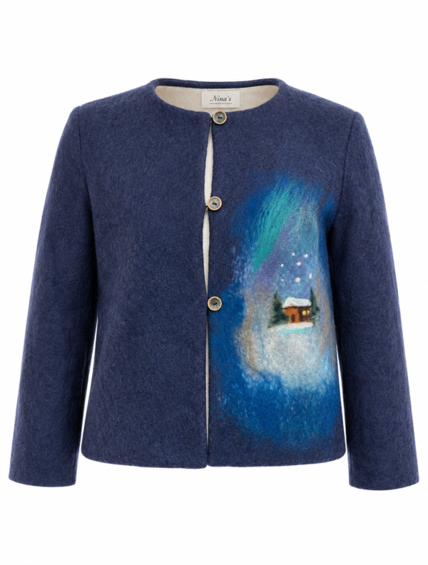 Handgemaakte  Jas Merinowol Kleding voor Kinderen | Luxe & Ambacht Vilt  leftijd  12 tot 14 jaar