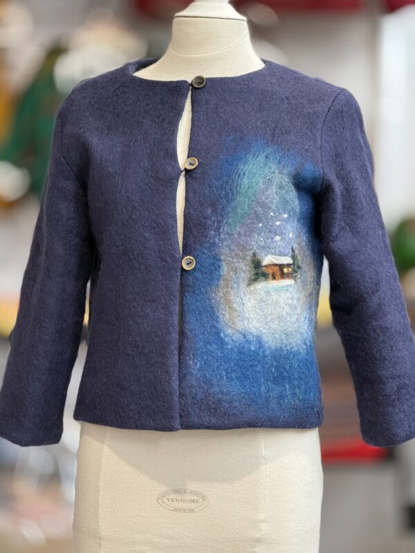 Handgemaakte  Jas Merinowol Kleding voor Kinderen | Luxe & Ambacht Vilt  leftijd  14-15 jaar