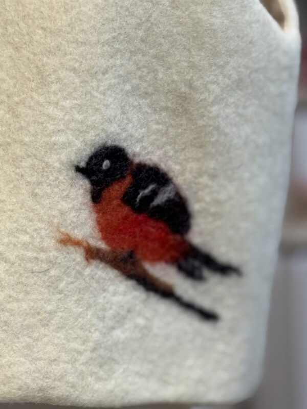 Handgemaakte  Gilet Merinowol  Vilt Kleding voor Kinderen | Luxe & Ambacht Leftijd 4-5 jaar  Vilt Vogels
