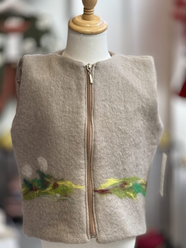 Handgemaakte  Jas Merinowol  Vilt Kleding voor Kinderen | Luxe & Ambacht Leftijd 4-5 jaar