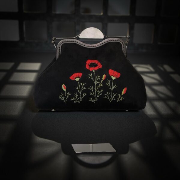 handgemaakte dames tas – geborduurde tas – vintage dames tas – Vintage Look