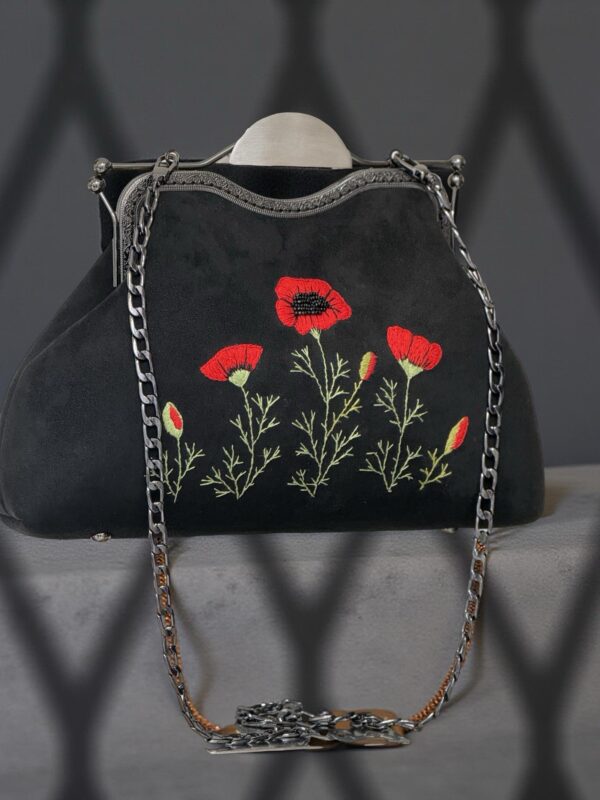 handgemaakte dames tas – geborduurde tas – vintage dames tas – Vintage Look