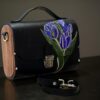 Exclusieve Luxe Leren Tas met Natuurlijk Hout  – Handgemaakt & Limited Editio Tas Tulp Paars Amsterdam