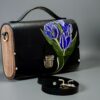 Exclusieve Luxe Leren Tas met Natuurlijk Hout  – Handgemaakt & Limited Editio Tas Tulp Paars Amsterdam