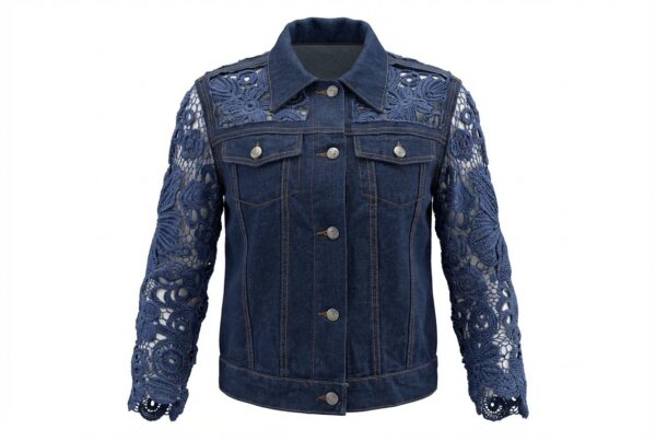 img_8244 Dames Denim Jas met Iers Kant – Handgemaakte Spijkerjasje in Amsterdam | Uniek & Trendy & Luxury