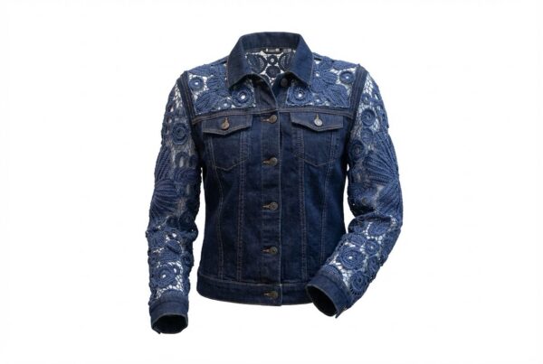 img_8248 Dames Denim Jas met Iers Kant – Handgemaakte Spijkerjasje in Amsterdam | Uniek & Trendy & Luxury