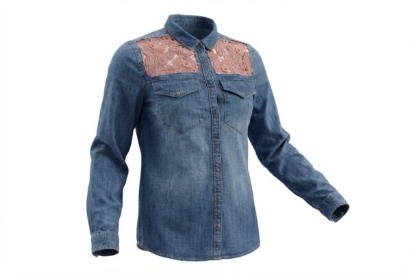 img_8286 Dames Denim Jas met Iers Kant – Handgemaakte Spijkerjasje in Amsterdam | Uniek & Trendy & Luxury