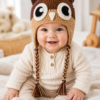 Owl Knit Baby Hat