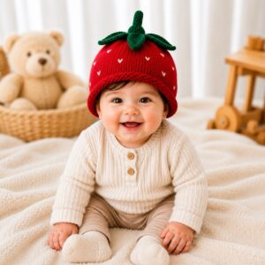 Trendy aardbeienmuts  – leuk en uniek voor kinderen