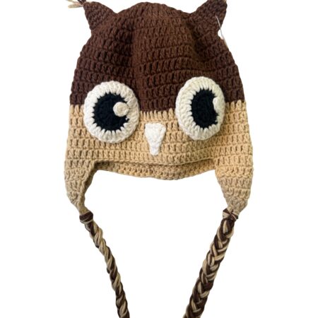 Handgemaakte Kinder Muts – Uil Muts – Warme Baby & Peuter Winter Muts – Hoge Kwaliteit Handwerk