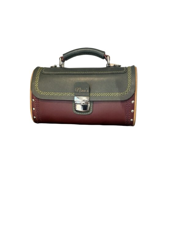 Exclusive Limited Edition Luxe Leren Tas – Handgemaakt met Walnoothout & Natuurlijke Bergbloemen